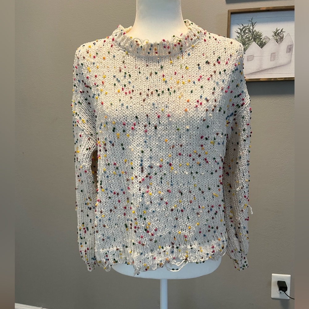 Color popcorn sweater